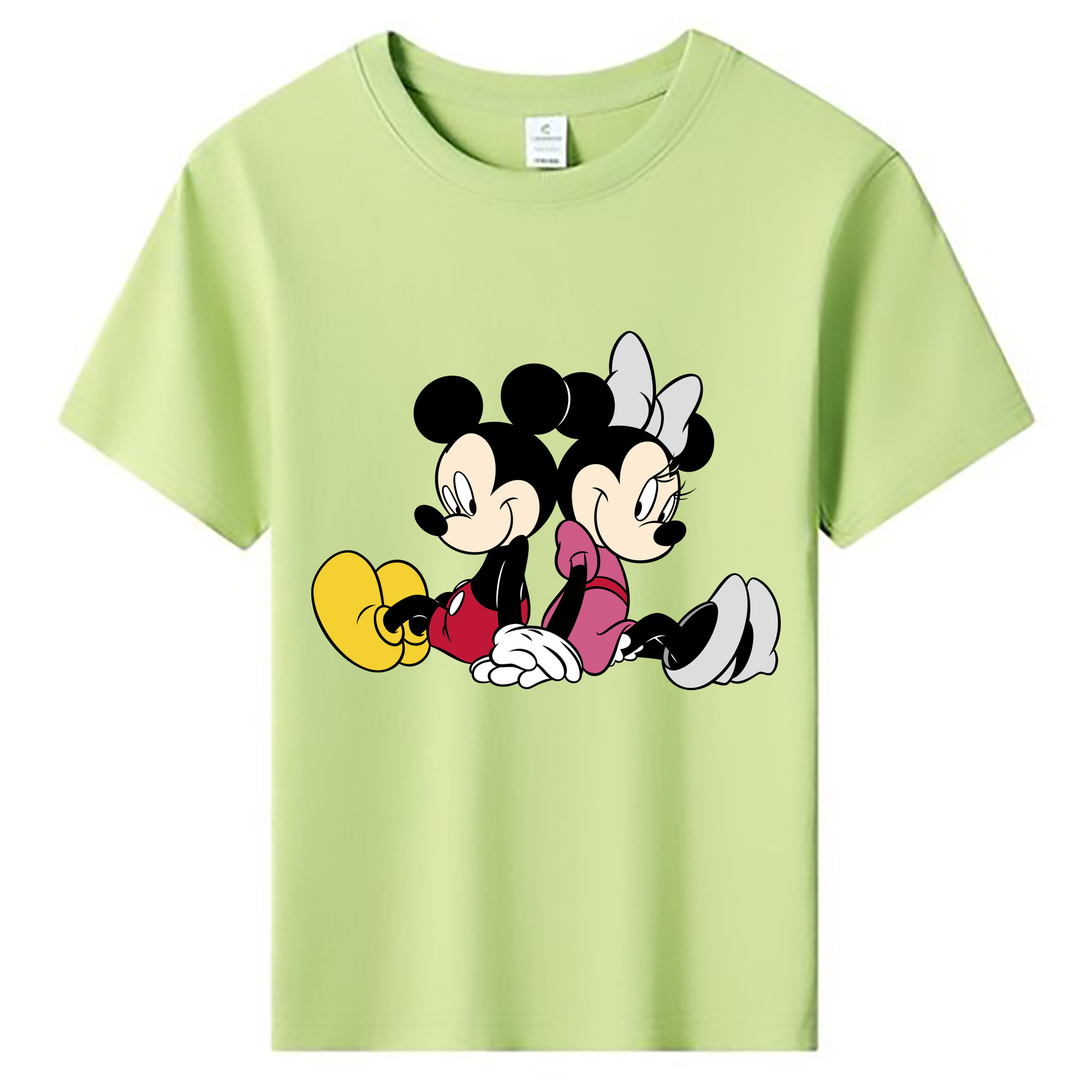 ミッキーマウス Mickey Mouse 綿100％キッズTシャツ（フロントプリント）